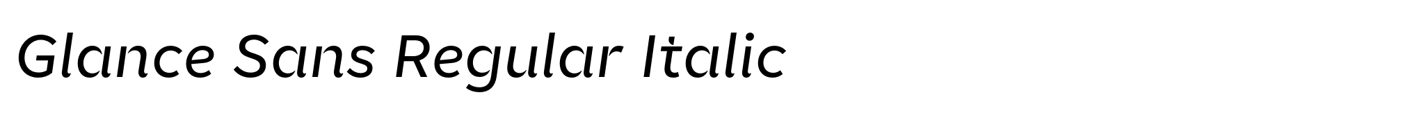 Glance Sans Regular Italic image